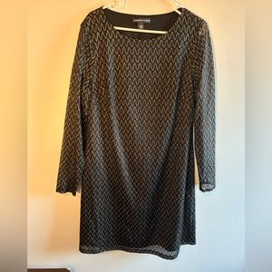 Black and gold cocktail dress